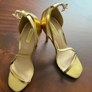 Forever 21 Metallic Gold Heels